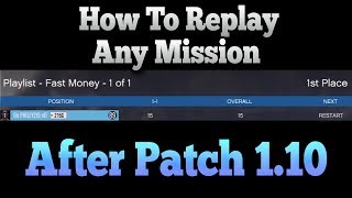 Gta 5 Online - How To Replay Missions After Patch 1.10