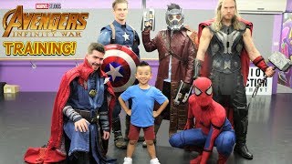 TRAINING With The Marvel Avengers Infinity War Superhero Fun With Ckn Toys
