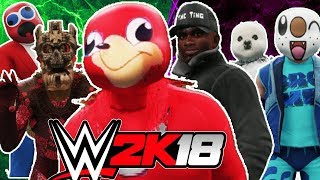 Ugandan Knuckles vs. Big Shaq vs. Oshawyatt vs. Crazy Sauce vs Sealboy303 vs. Raptor King | WWE 2K18