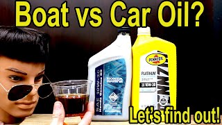 Boat (MARINE) Motor Oil Better Than Car Oil? Honda Marine vs Pennzoil Platinum
