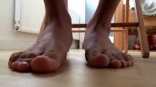 Boy feet under my desk pov