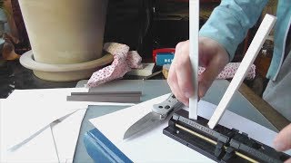 Заточка ножа на Spyderco Triangle Sharpmaker