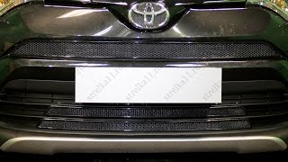 Защита радиатора Premium TOYOTA RAV 4 IV (CA40) Рестайлинг 2015-н.в. (Черный) - strelka11.ru