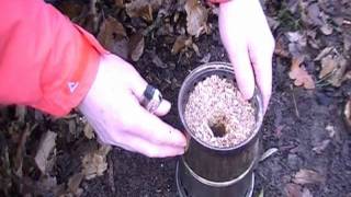 sawdust burner camping fuel