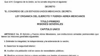 Ley Orgánica del Ejército y Fuerza Aérea Mexicanos 21 jun 2018