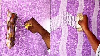 WALL PAINTING RAGGING AND COMBING EFFECT DESIGN