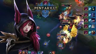 Best Pentakill Montage( Kalista, Tristana, Katarina, Xayah, Teemo) Plays #11