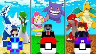 2 VS 2 VS 2 LUCKY PIXELMON 100% GROUDON VS DIALGA VS GENGAR - MINECRAFT PIXELMON MOD