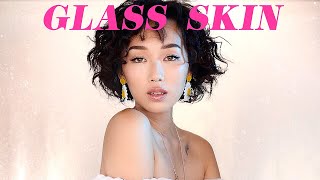 HOW TO GET KOREAN GLASS SKIN MAKEUP | GRWM: Skincare Routine & Short Hair Tutorial
