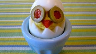 Cooking with Kids: How To Make Deviled Egg Chicks - weelicious