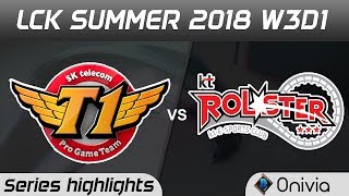 SKT vs KT Series Highlights LCK Summer 2018 W3D1 SK Telecom T1 vs KT Rolster by Onivia
