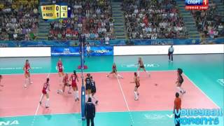 Волейбол Женщины Чемпионат мира в Италии 2014  Россия Нидерланды