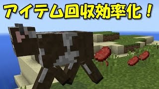 【マインクラフトPE MOD】アイテム回収効率化MOD