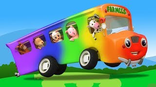 Колеса на автобусе | детские рифмы для детей | автобусная песня в России | The Wheels On The Bus
