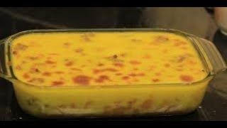 اسهل طريقه صنية البطاطا الحلوه بالباشميل