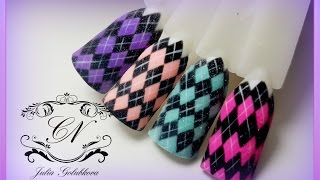 ♥Дизайн ногтей "Свитер"♥Какой гель краской я рисую вензеля♥