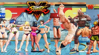Street Fighter V AE Sakura/Menat/Kolin/Poison/Chun Li vs F.A.N.G/Zangief/Sagat/Akuma/Ken PC Mod