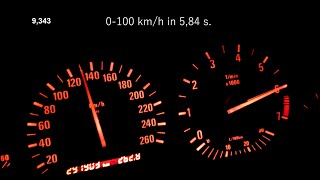 BMW E36 328i 0-200 km/h Acceleration 4K video 0-100 in 5,8