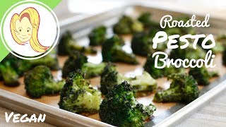 Amazing Roasted Pesto Broccoli (Vegan)