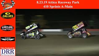 8.23.19 Attica Raceway Park 410 Sprints A-Main