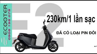Chạy 230 km một lần sạc, ✅Ecooter E2 công nghệ vượt bậc ngành xe máy điện