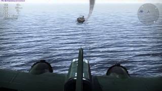 War Thunder. Посадка на KI-49 на авианосец