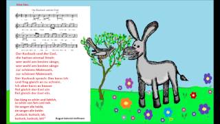 ♫DER KUCKUCK UND DER ESEL♫*.ТЕКСТ ДЕТСКОЙ НЕМЕЦКОЙ ПЕСЕНКИ С ПЕРЕВОДОМ НА РУССКИЙ ЯЗЫК