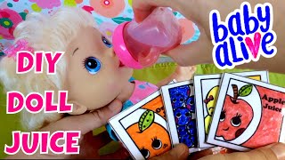 ?Wets & Wiggles Doll Drinks Our DIY Doll Juice! ?Make Your Own Juice Packets With Us! (Throwback)