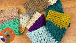 Шарф крючком из остатков пряжи | Красивый шарф из остатков пряжи быстро и легко вяжем сами