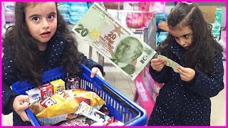 20 TL ile BİM Alışverişi, Bütün Abur Cuburları Doldurduk Poşete l Eğlenceli Çocuk Videosu