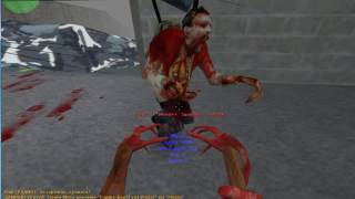 Играю под админкой в Counter Strike 1.6 на сервере Зомби Мясо, Забанил 3 глуых чуваков :)))