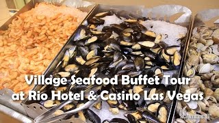 [HD] Tour of The Village Seafood Buffet at Rio Hotel & Casino - Las Vegas Buffet Tour