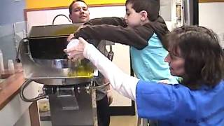 Popcorn Making Demo at "Crazy But True" gourmet popcorn shop