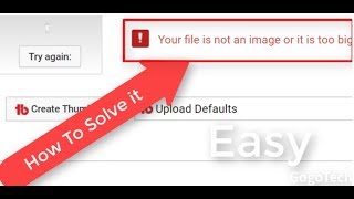How To Fix Error '' Your file is not an image or it is too big'' With Prove