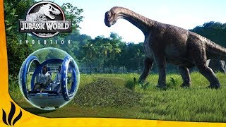 T-REX, BRACHIOSAURE & GYROSPHÈRES ! (Jurassic World Evolution #7)