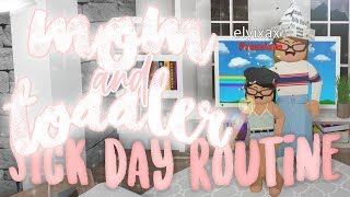 Mom & Toddler Sick Day Routine | Bloxburg Roleplay | alixia
