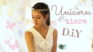 DIY: UNICORN TIARA + hair bow || halloween costume