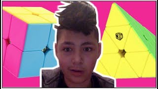 YJ Yupo 2x2 Stickerless and QiYi X-Man Bell Pyraminx Stickerless Review