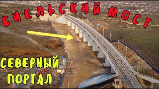 Крымский мост(январь 2020)Северный портал тоннеля,Биельский мост готовы к грузовому движению поезда