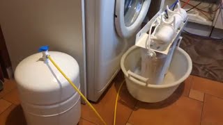 Промывка бака обратного осмоса. Замена фильтров и мембраны (3/1/2018)