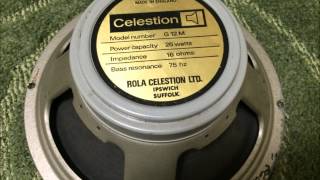 Celestion Comparison （'72 G12H-30 vs '73 G12M-25 vs '76 G12M-25 vs Vintage30）