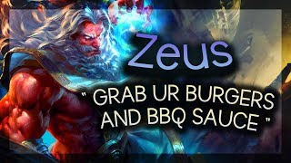Smite - GRAB UR BURGERS AND BBQ SAUCE - Zeus Ranked Smurf Duel
