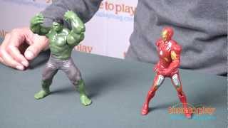 Marvel The Avengers Mighty Battlers Repulsor Battling Iron Man and Fist Smashing Hulk from Hasbro