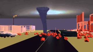 Blender 2.6 Animation - 3D Tornado - Storyboard Lighting Test
