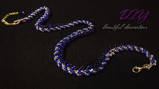 TUTORIAL. Beadcrochet bracelet/ МАСТЕР - КЛАСС.Красивый жгут! из бисера