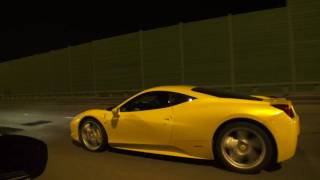 NISSAN GT-R 600hp vs Ferrari 458 italia.