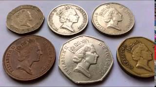 800$$$ Price Queen Elizabeth ll Coins Collection 1992.1997 United Kingdom Pence Coin