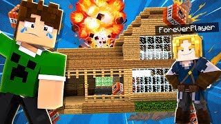 O FOREVER EXPLODIU MINHA CASA !! DEU TRETA - Minecraft INFINITO #3