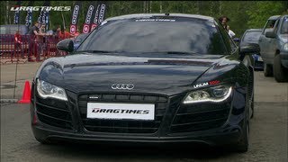 Audi R8 V10 vs Mercedes C63 AMG vs BMW M3 ESS vs Porsche 911 Turbo S