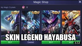SKIN LEGEND HAYABUSA?? TEMA ROBOT MIRIP  SABER - Mobile Legends Indonesia